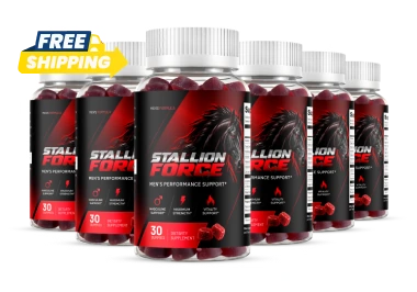 Six bottles of Stallion Force gummies